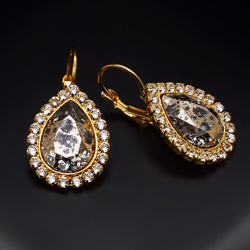 Auskari "Debesu Piliens (Rose Patina)" ar Swarovski™ kristāliem